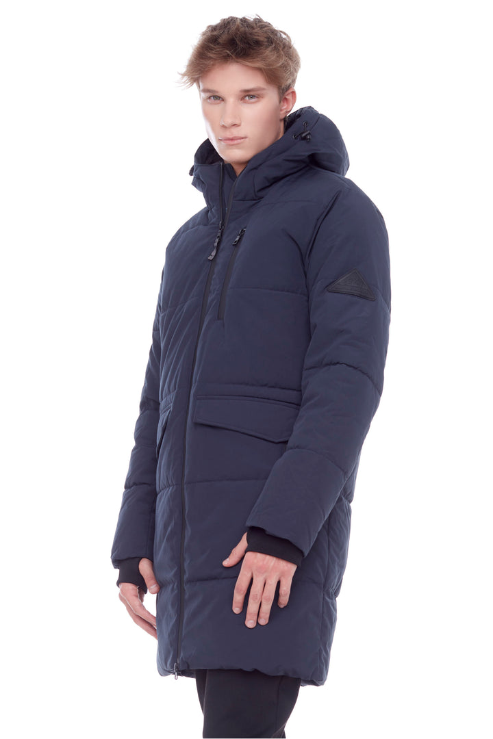 JASPER | MEN'S VEGAN DOWN (RECYCLED) PUFFER COAT, NAVY