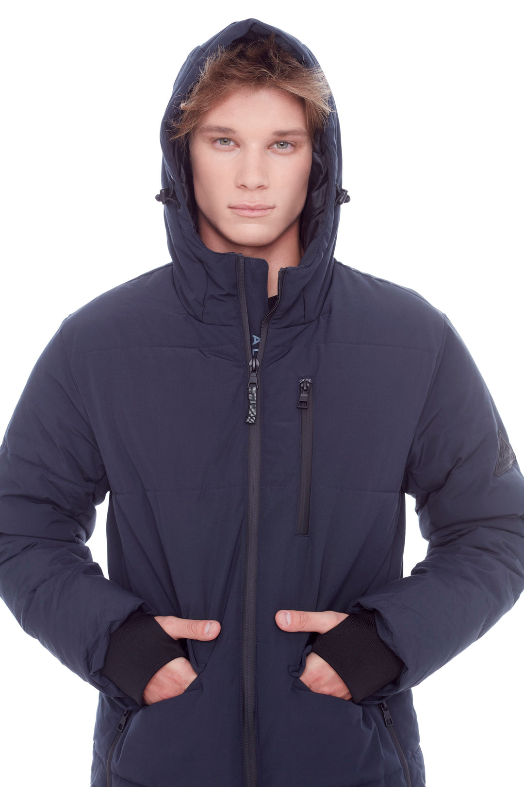 JASPER | MEN'S VEGAN DOWN (RECYCLED) PUFFER COAT, NAVY