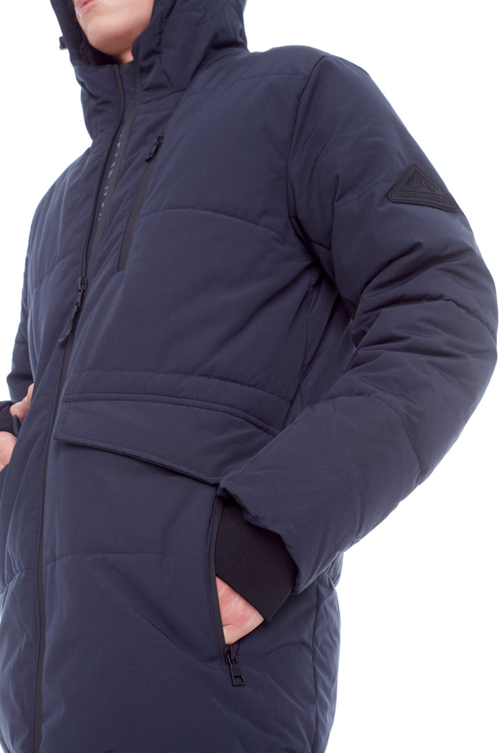 JASPER | MEN'S VEGAN DOWN (RECYCLED) PUFFER COAT, NAVY