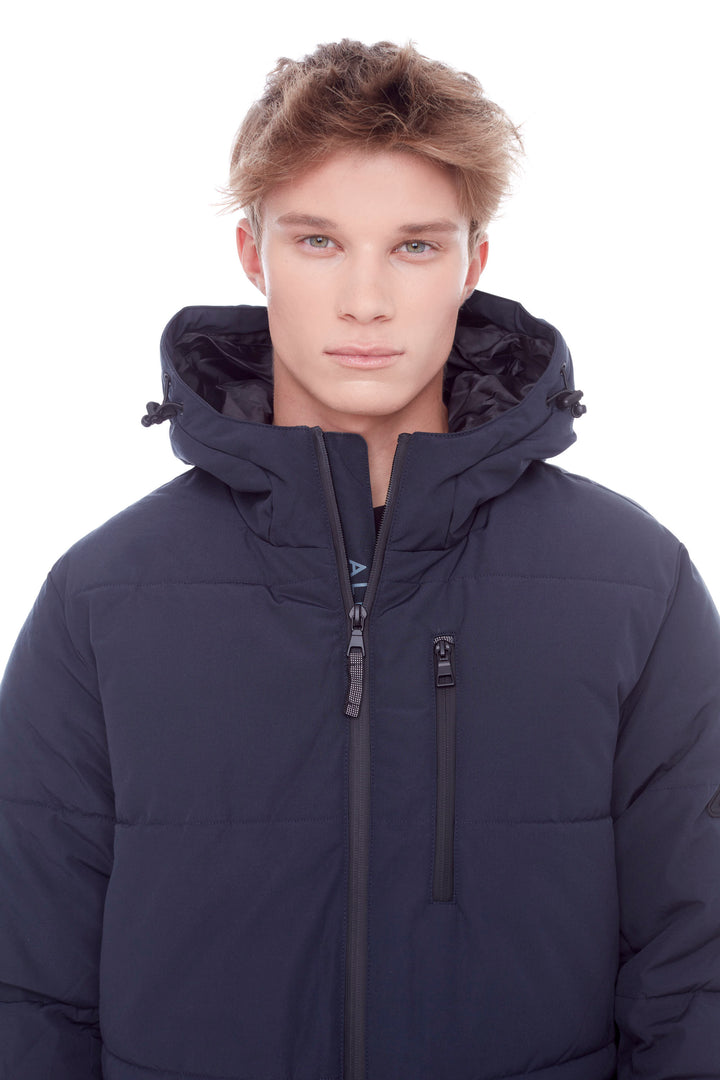 JASPER | MEN'S VEGAN DOWN (RECYCLED) PUFFER COAT, NAVY