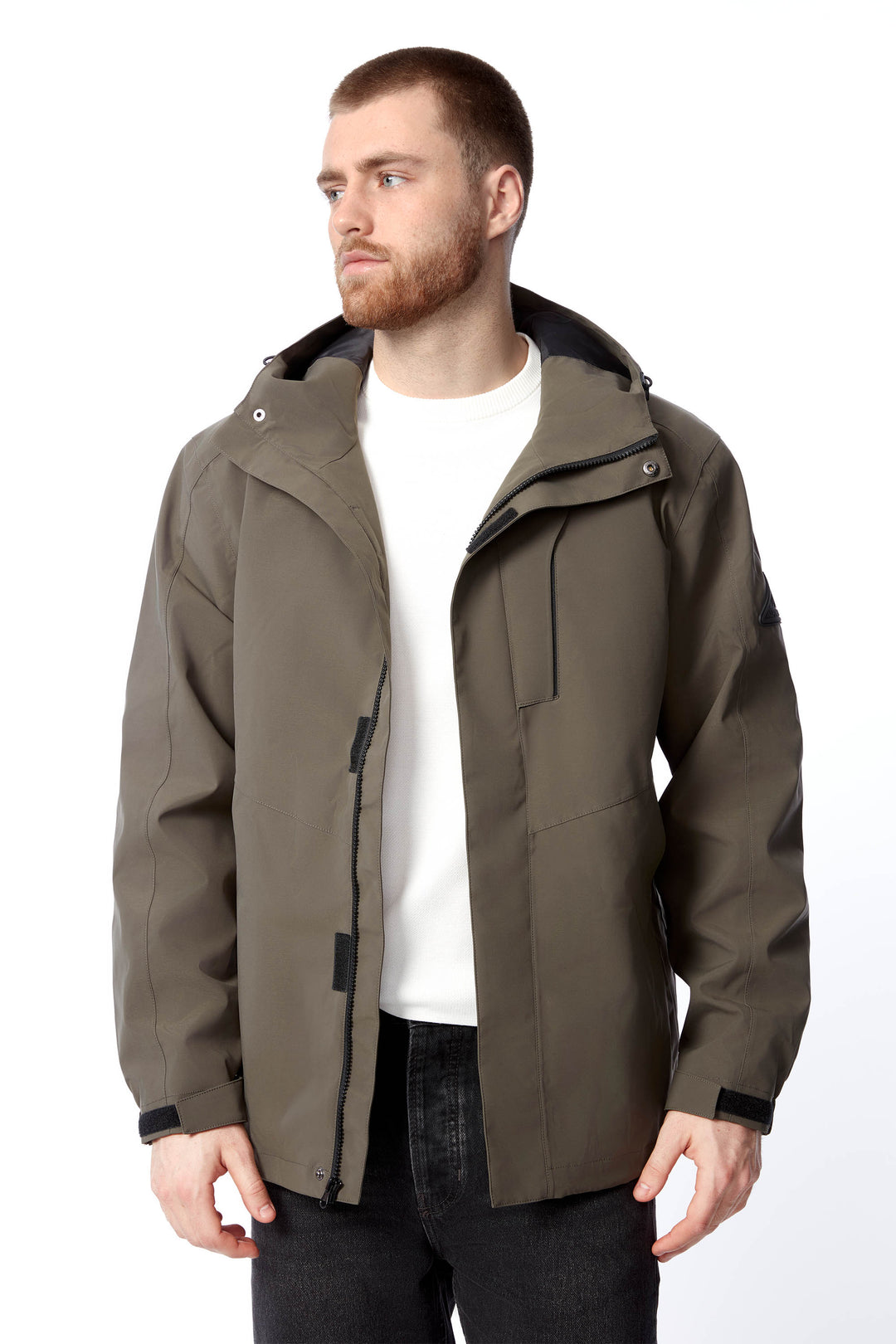 HUDSON | MEN'S RAIN JACKET, DARK OLIVE