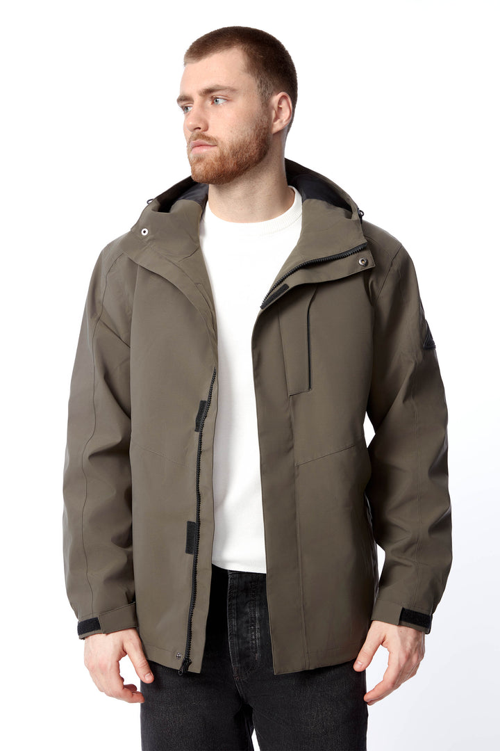 HUDSON | MEN'S RAIN JACKET, DARK OLIVE