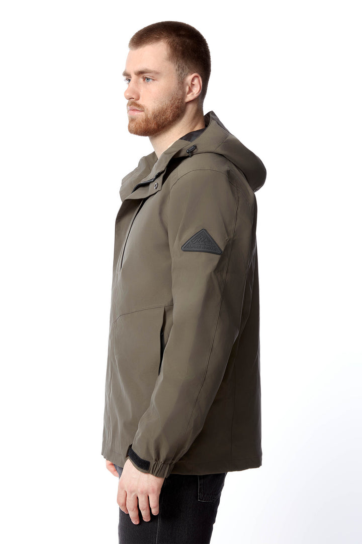 HUDSON | MEN'S RAIN JACKET, DARK OLIVE