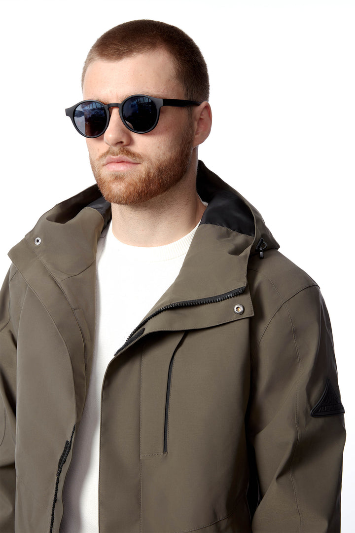 HUDSON | MEN'S RAIN JACKET, DARK OLIVE