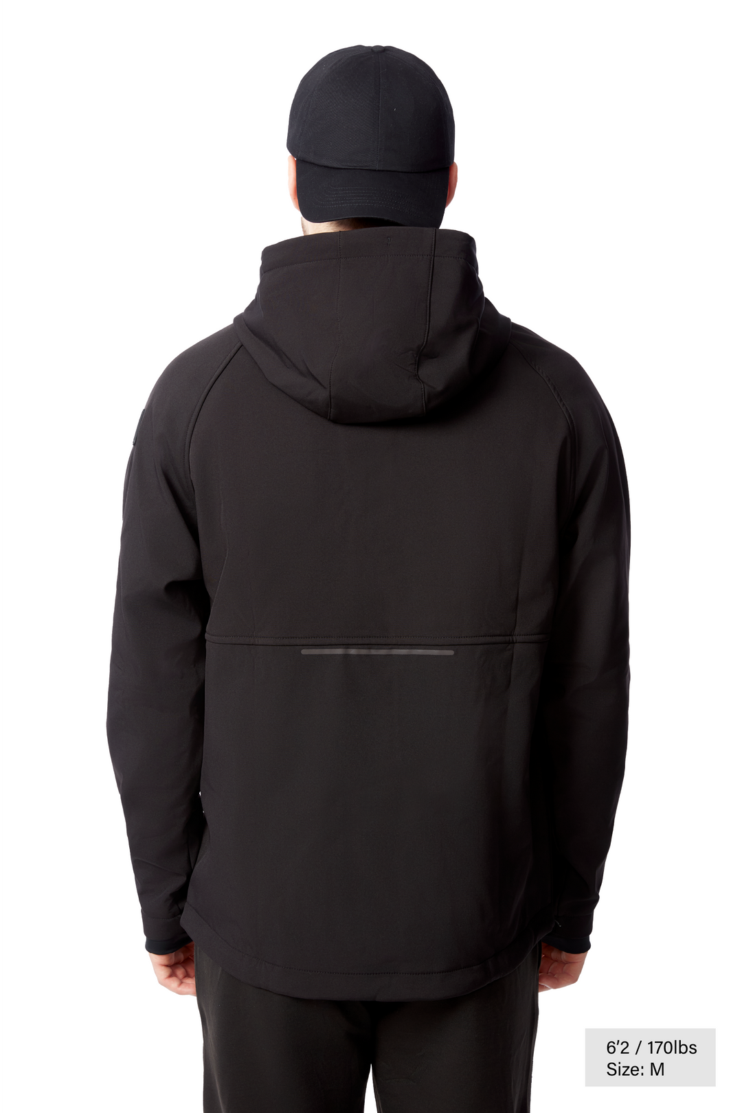 VARGAS | MEN'S WATER-REPELLENT HOODED PULLOVER SOFTSHELL, BLACK VARGAS | MEN'S WATER-REPELLENT HOODED PULLOVER SOFTSHELL, BLACK