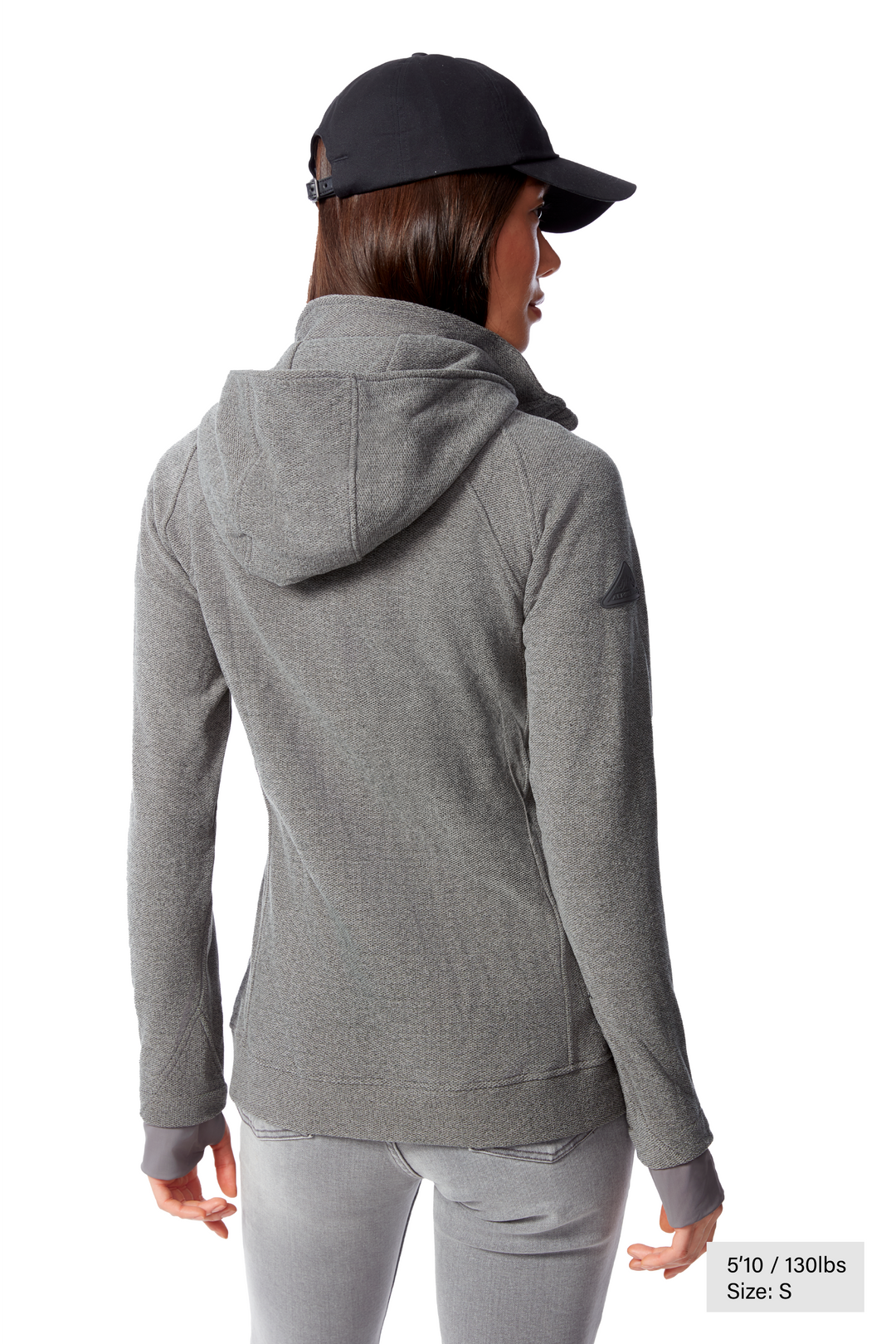 WOMEN'S FLEECE FULL ZIP SWEATER, GREY HEATHER