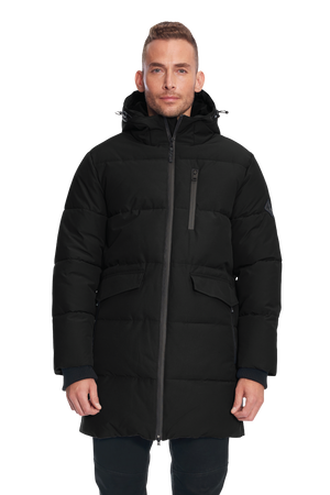 JASPER | MEN'S VEGAN DOWN (RECYCLED) PUFFER COAT, BLACK