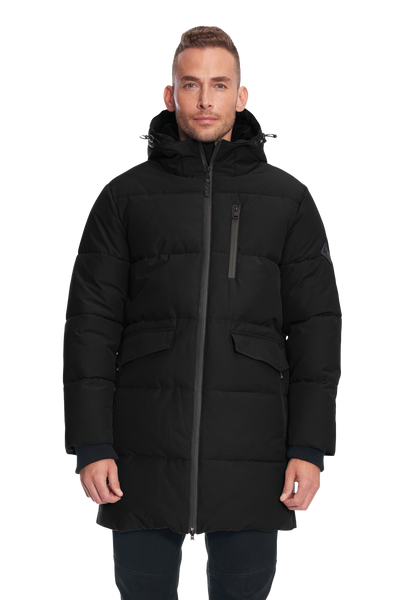 JASPER | MEN'S VEGAN DOWN (RECYCLED) PUFFER COAT, BLACK – Alpine