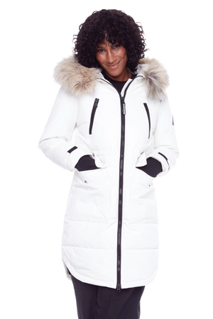 UKON | WOMEN'S VEGAN DOWN (RECYCLED) DRAWSTRING PARKA, CREAM