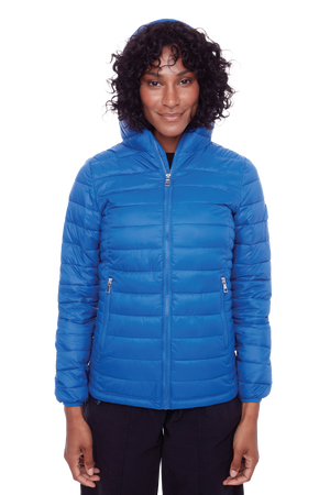 YOHO LADIES' | WOMEN'S VEGAN DOWN (RECYCLED) LIGHTWEIGHT PACKABLE PUFFER, COBALT