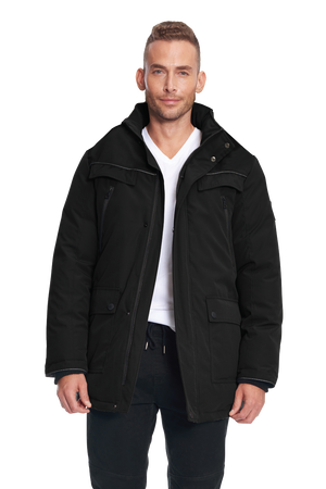 FRASER | MEN'S VEGAN DOWN (RECYCLED) PARKA, BLACK