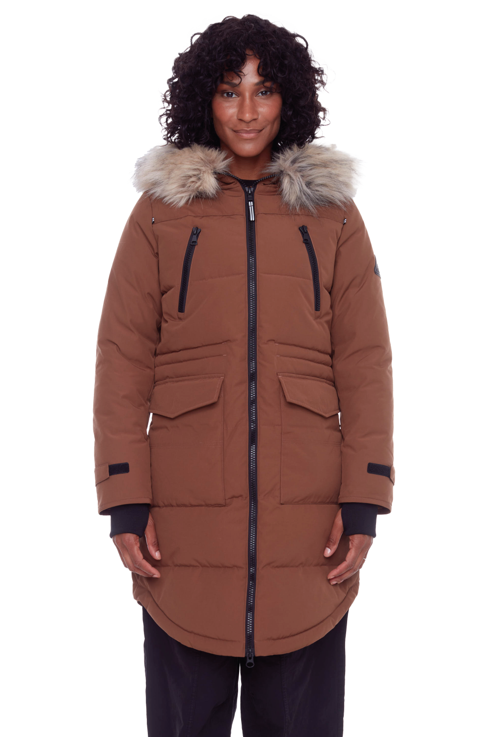 UKON | WOMEN'S VEGAN DOWN (RECYCLED) DRAWSTRING PARKA, MAPLE