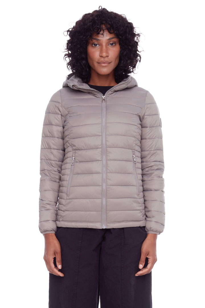 YOHO LADIES' | WOMEN'S VEGAN DOWN (RECYCLED) LIGHTWEIGHT PACKABLE PUFFER, TAUPE
