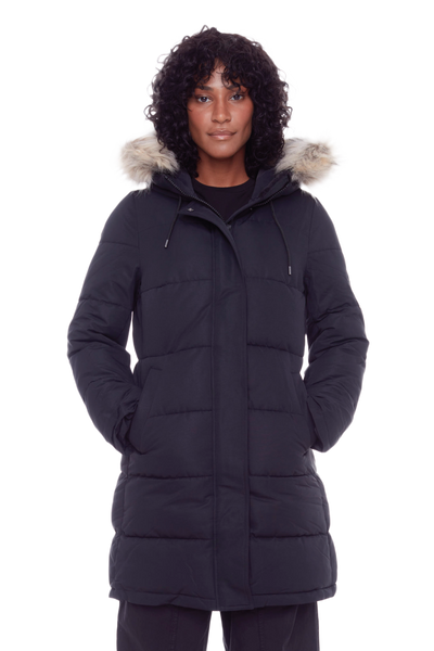 AULAVIK | WOMEN'S VEGAN DOWN (RECYCLED) MID-LENGTH HOODED PARKA