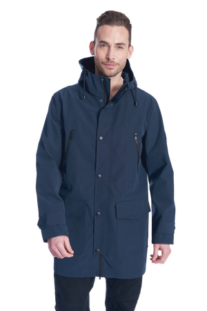 BANKS | MEN'S DRAWSTRING RAINCOAT, NAVY