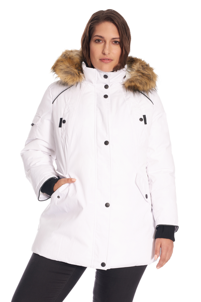 GLACIER PLUS | WOMEN'S VEGAN DOWN (RECYCLED) PARKA, WHITE (PLUS