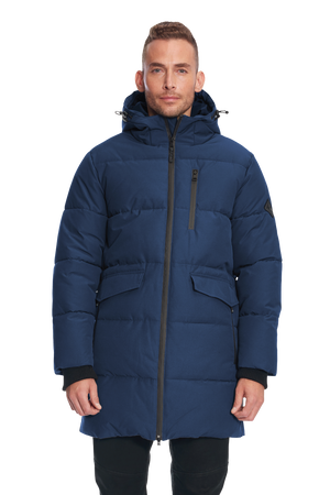 JASPER | MEN'S VEGAN DOWN (RECYCLED) PUFFER COAT, NAVY
