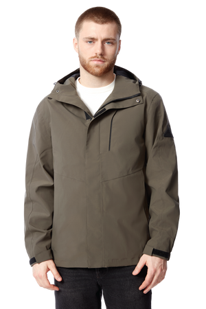 HUDSON | MEN'S RAIN JACKET, DARK OLIVE