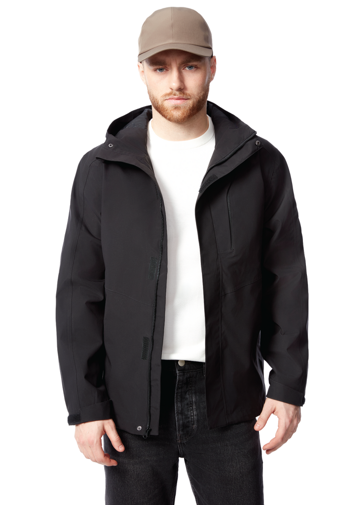 HUDSON | MEN'S RAIN JACKET, BLACK – Alpine North US