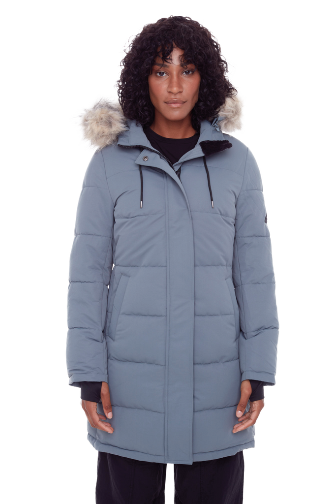 AULAVIK | WOMEN'S VEGAN DOWN (RECYCLED) MID-LENGTH HOODED PARKA