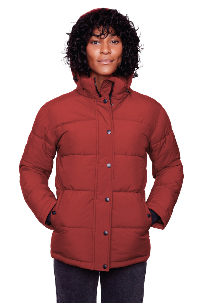 FORILLON | WOMEN'S VEGAN DOWN (RECYCLED) SHORT PUFFER JACKET, DEEP