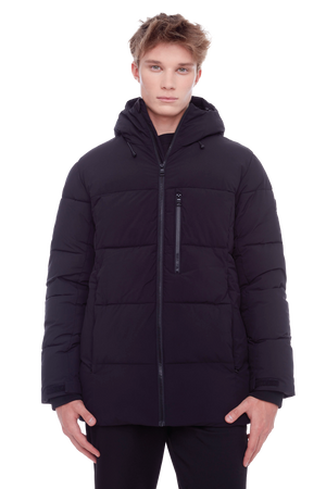 BANFF | MEN'S VEGAN DOWN (RECYCLED) PUFFER JACKET, BLACK