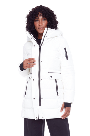 KOOTNEY | WOMEN'S VEGAN DOWN (RECYCLED) MID-LENGTH PARKA, CLOUD