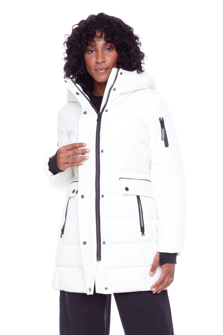 KOOTNEY | WOMEN'S VEGAN DOWN (RECYCLED) MID-LENGTH PARKA, CLOUD