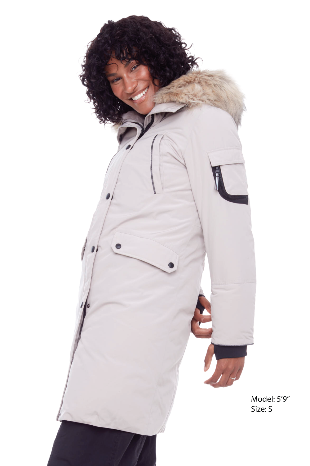 LAURENTIAN | WOMEN'S VEGAN DOWN (RECYCLED) LONG PARKA, TAUPE