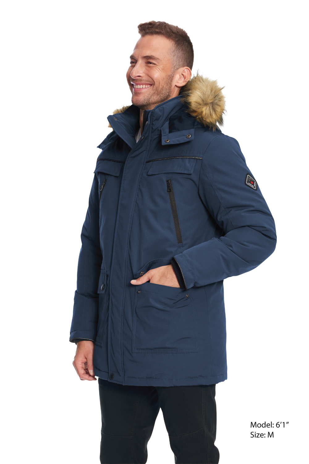 FRASER | MEN'S VEGAN DOWN (RECYCLED) PARKA, NAVY