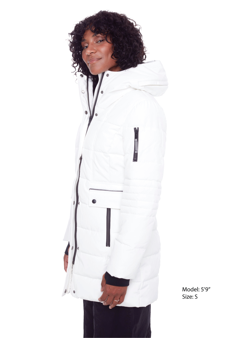 KOOTNEY | WOMEN'S VEGAN DOWN (RECYCLED) MID-LENGTH PARKA, CLOUD
