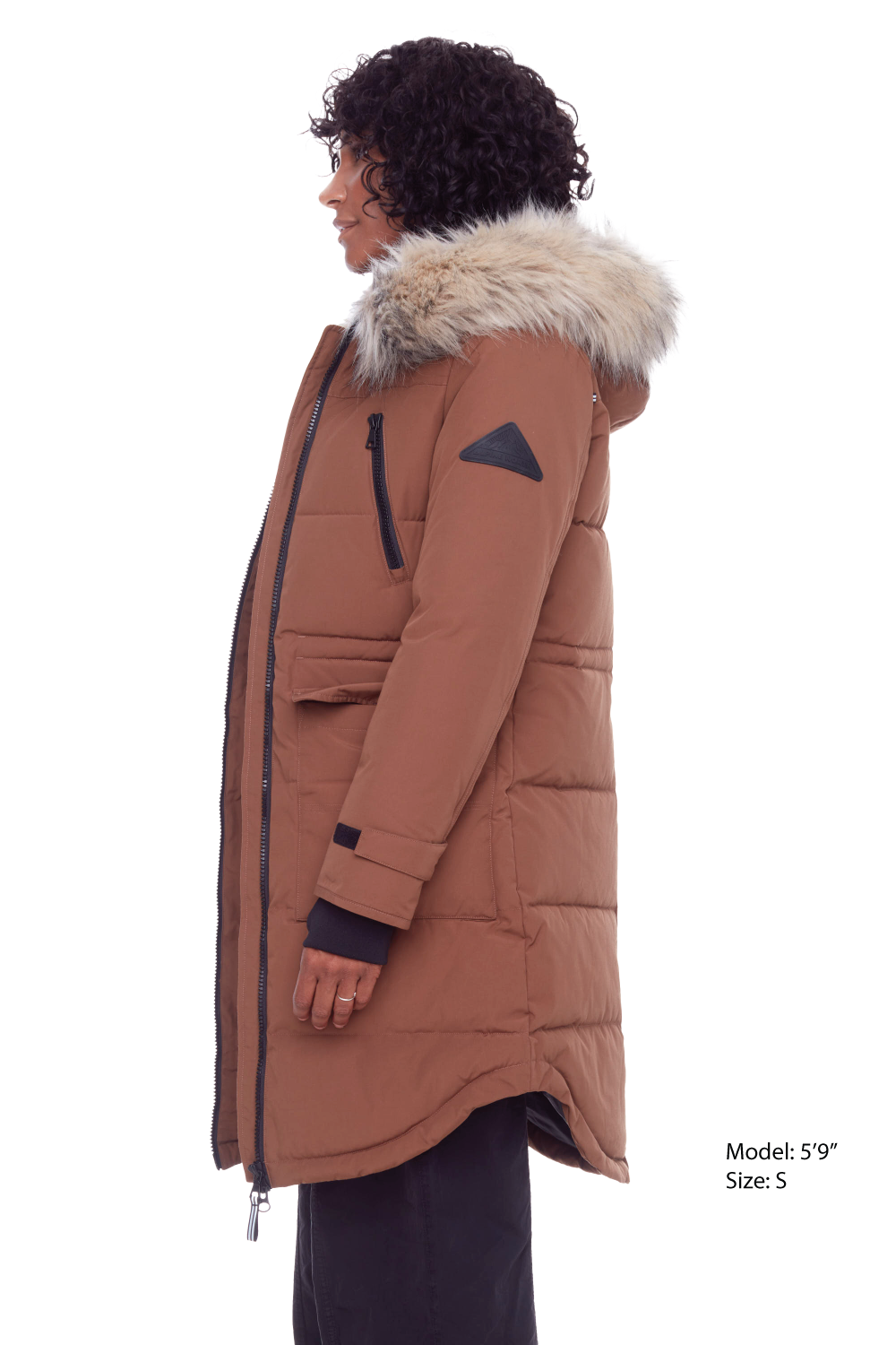 UKON | WOMEN'S VEGAN DOWN (RECYCLED) DRAWSTRING PARKA, MAPLE