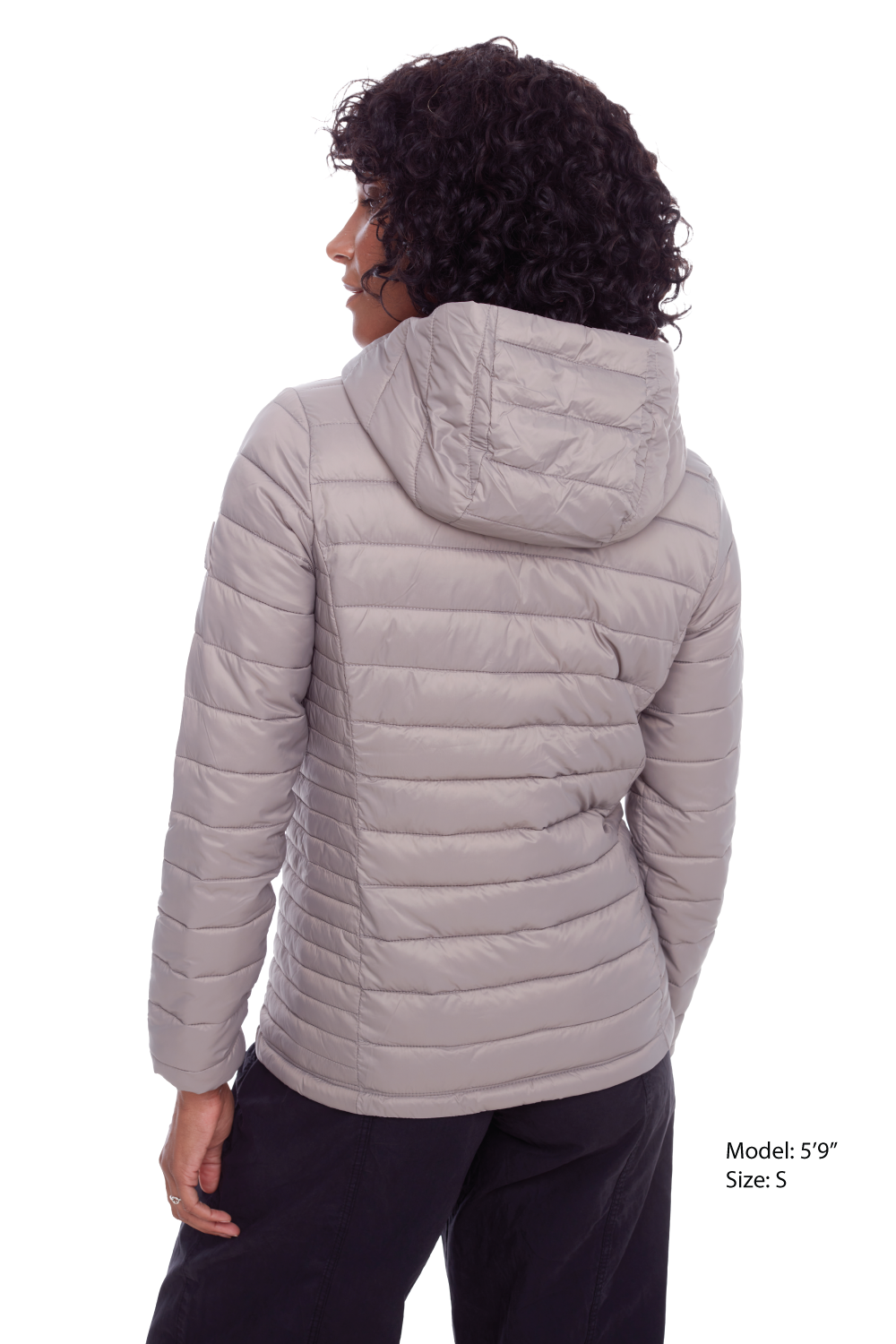 YOHO LADIES' | WOMEN'S VEGAN DOWN (RECYCLED) LIGHTWEIGHT PACKABLE PUFFER, TAUPE