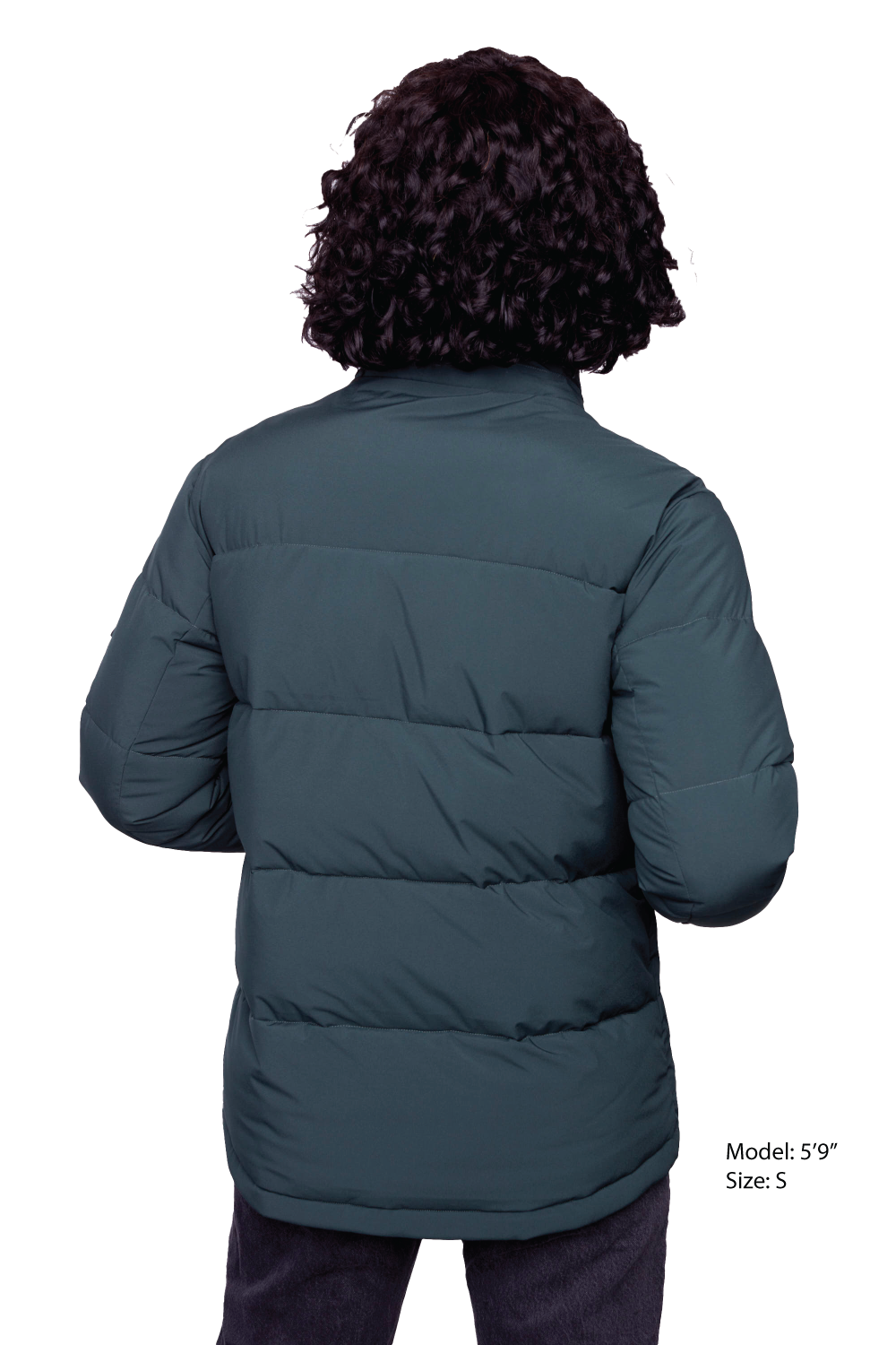 FORILLON | WOMEN'S VEGAN DOWN (RECYCLED) SHORT PUFFER JACKET, DEEP GREEN