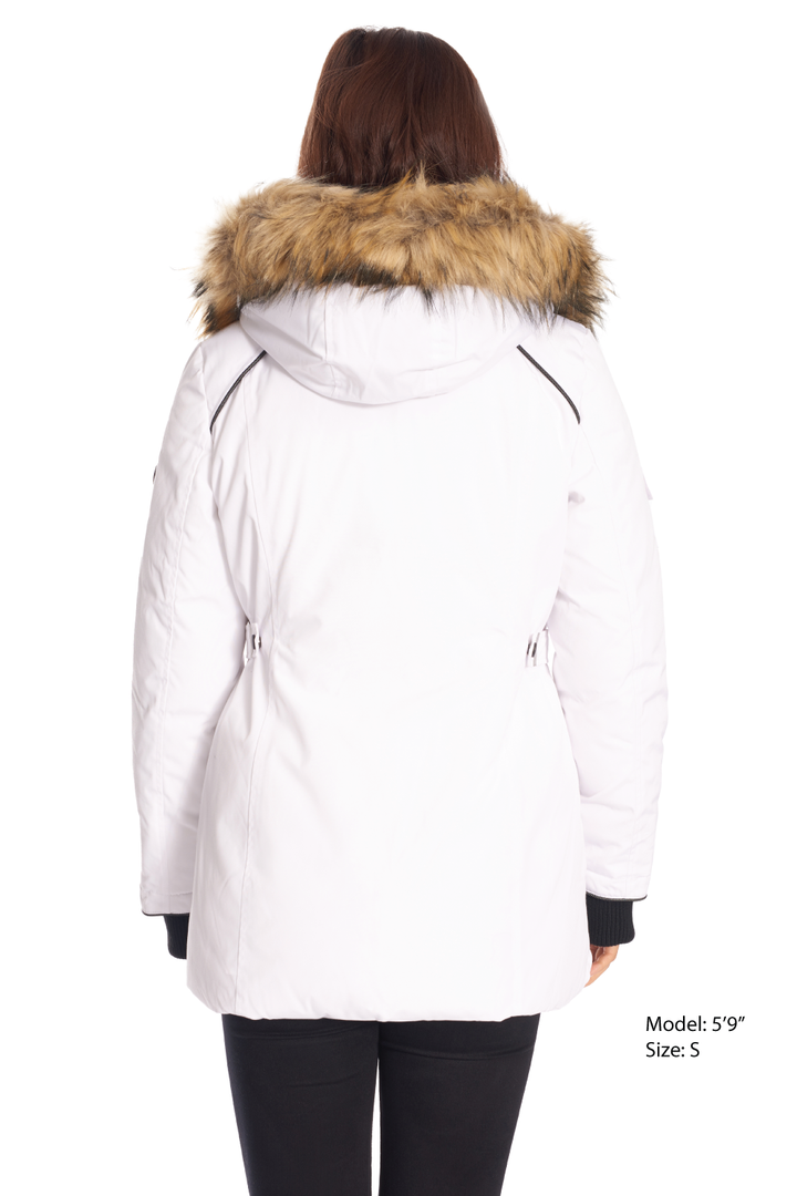 GLACIER | WOMEN'S VEGAN DOWN (RECYCLED) PARKA, WHITE