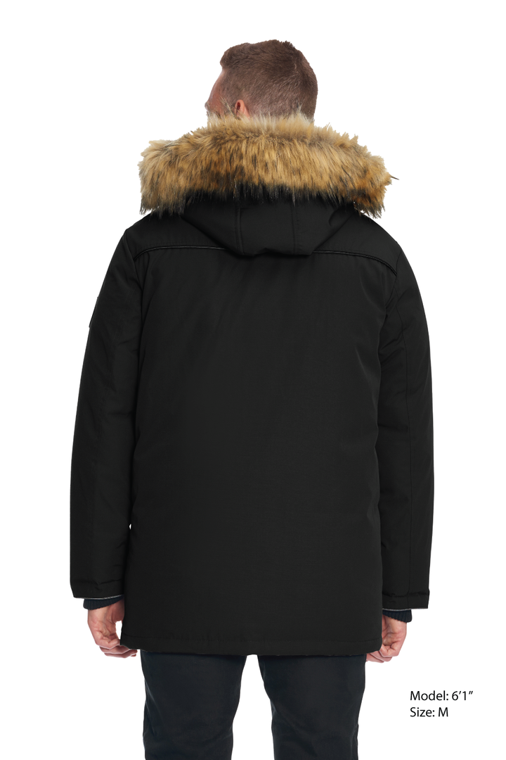 FRASER | MEN'S VEGAN DOWN (RECYCLED) PARKA, BLACK