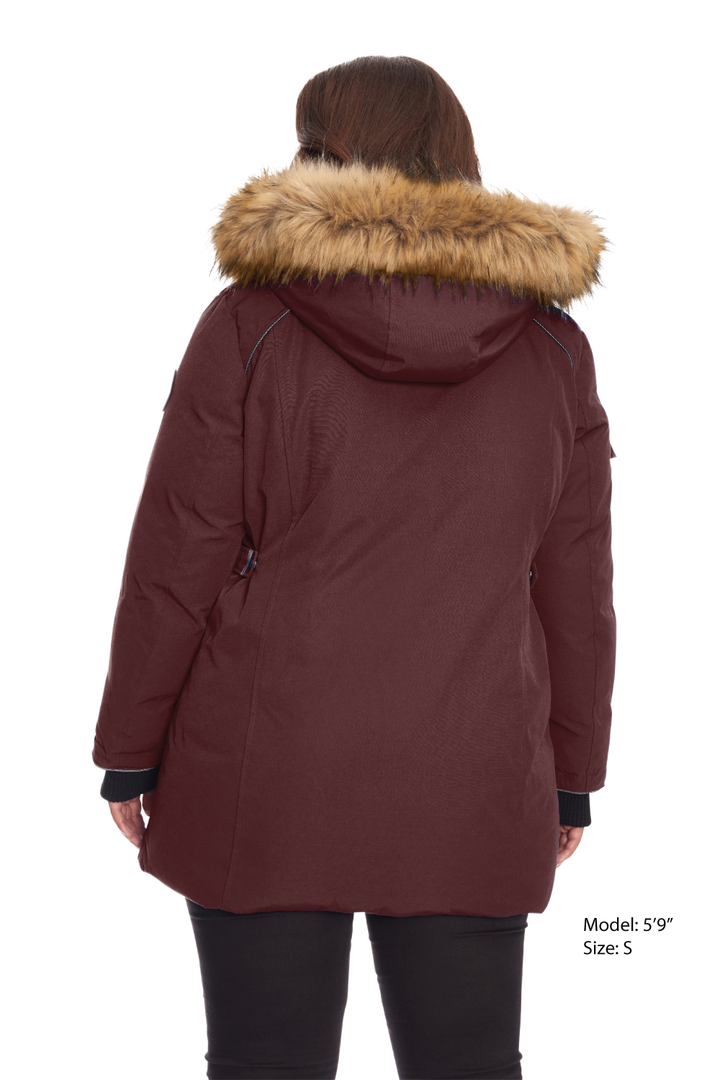 GLACIER PLUS | WOMEN'S VEGAN DOWN (RECYCLED) PARKA, GRAPE (PLUS SIZE)
