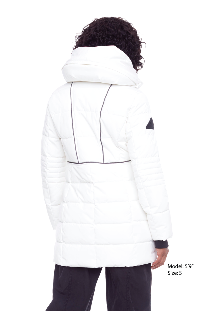 KOOTNEY | WOMEN'S VEGAN DOWN (RECYCLED) MID-LENGTH PARKA, CLOUD