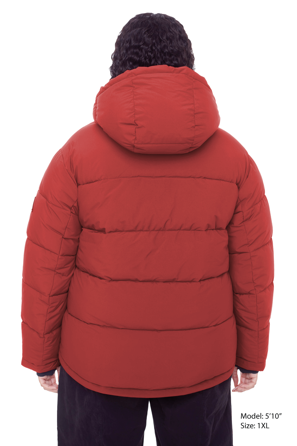 FORILLON PLUS | WOMEN'S VEGAN DOWN (RECYCLED) SHORT PUFFER JACKET, DEEP RED (PLUS SIZE)