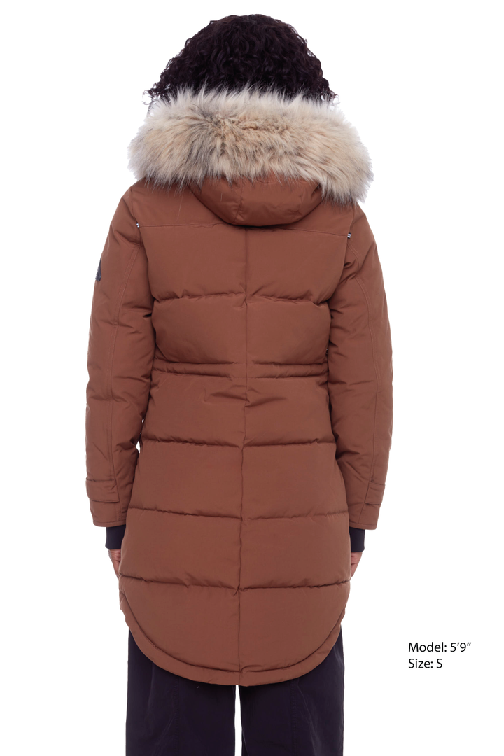 UKON | WOMEN'S VEGAN DOWN (RECYCLED) DRAWSTRING PARKA, MAPLE