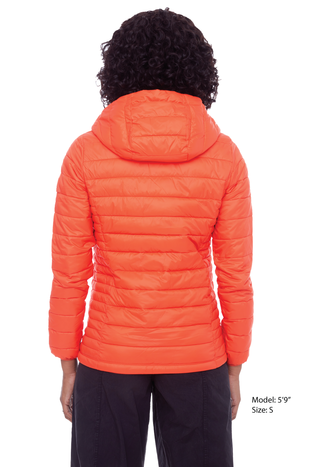 YOHO LADIES' | WOMEN'S VEGAN DOWN (RECYCLED) LIGHTWEIGHT PACKABLE PUFFER, TANGERINE