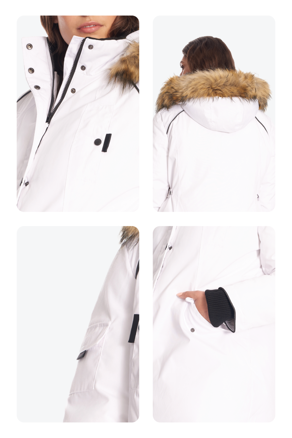 GLACIER PLUS | WOMEN'S VEGAN DOWN (RECYCLED) PARKA, WHITE (PLUS