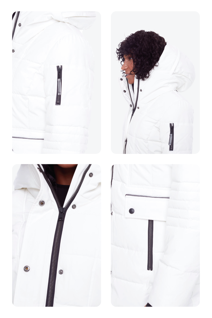 KOOTNEY | WOMEN'S VEGAN DOWN (RECYCLED) MID-LENGTH PARKA, CLOUD