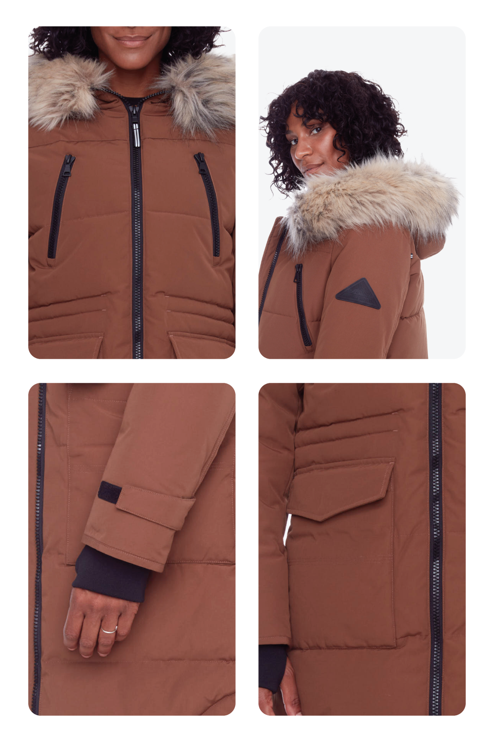 UKON | WOMEN'S VEGAN DOWN (RECYCLED) DRAWSTRING PARKA, MAPLE