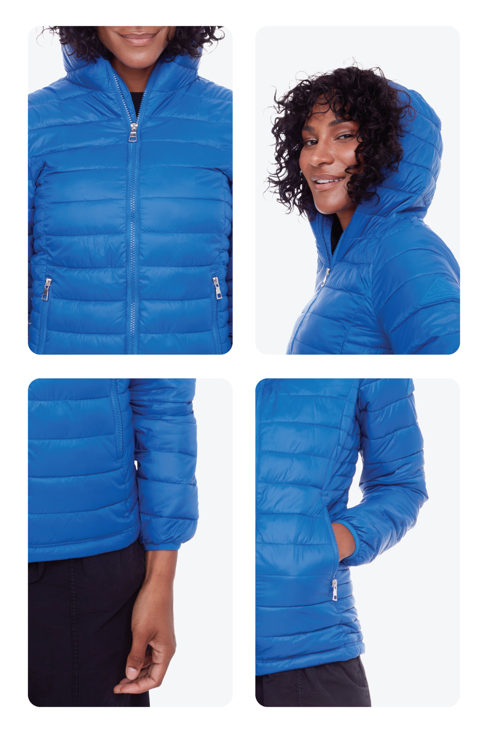 YOHO LADIES' | WOMEN'S VEGAN DOWN (RECYCLED) LIGHTWEIGHT PACKABLE PUFFER, COBALT