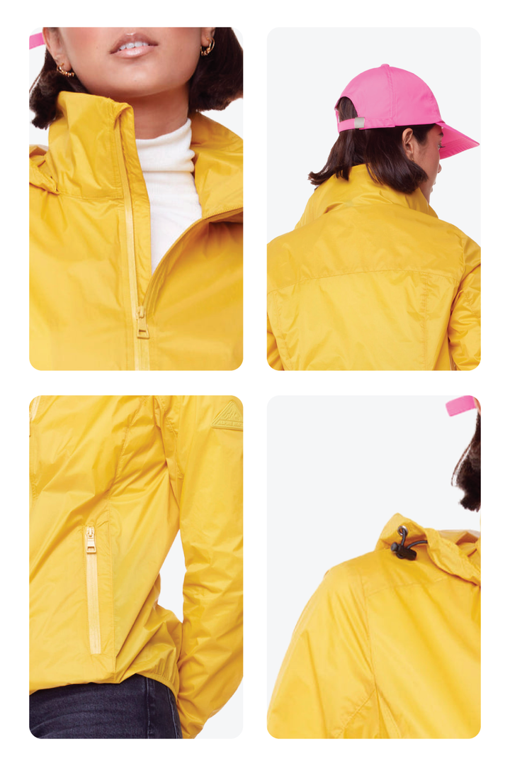 PELLY | WOMEN'S (RECYCLED) ULTRALIGHT WINDSHELL JACKET, YELLOW
