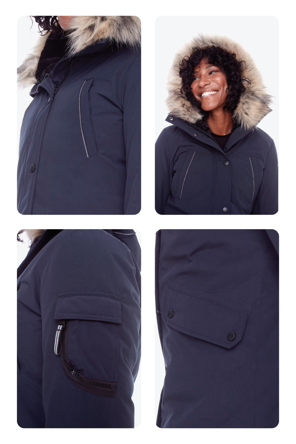 LAURENTIAN | WOMEN'S VEGAN DOWN (RECYCLED) LONG PARKA, NAVY