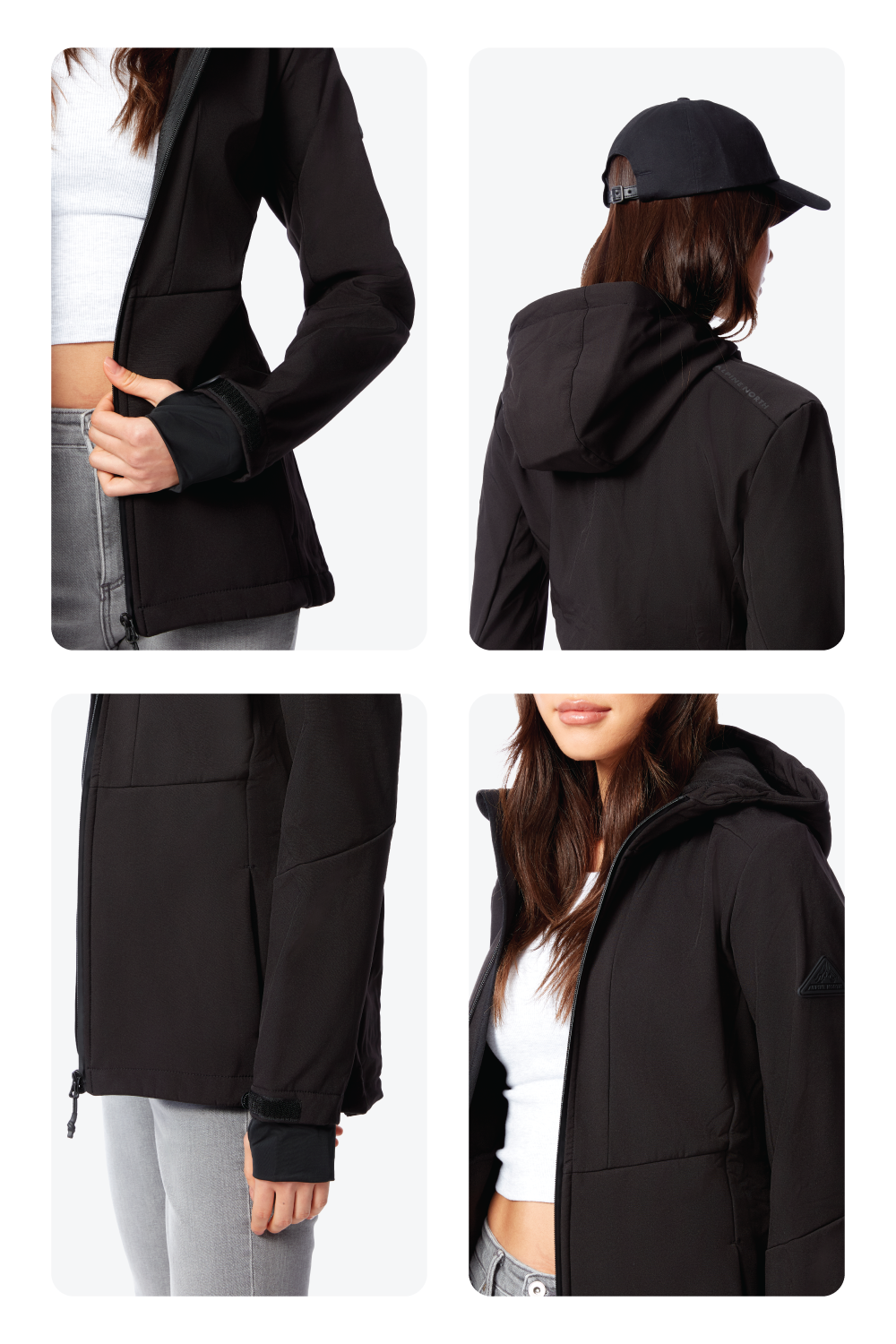 MACKENZIE | WOMEN'S FLEECE LINED SOFTSHELL WINDBREAKER, BLACK MACKENZIE | WOMEN'S FLEECE LINED SOFTSHELL WINDBREAKER, BLACK
