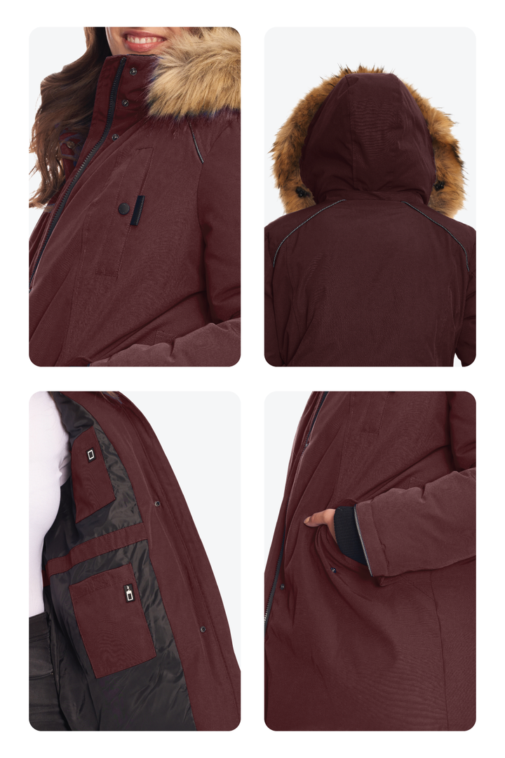 GLACIER PLUS | WOMEN'S VEGAN DOWN (RECYCLED) PARKA, GRAPE (PLUS SIZE)
