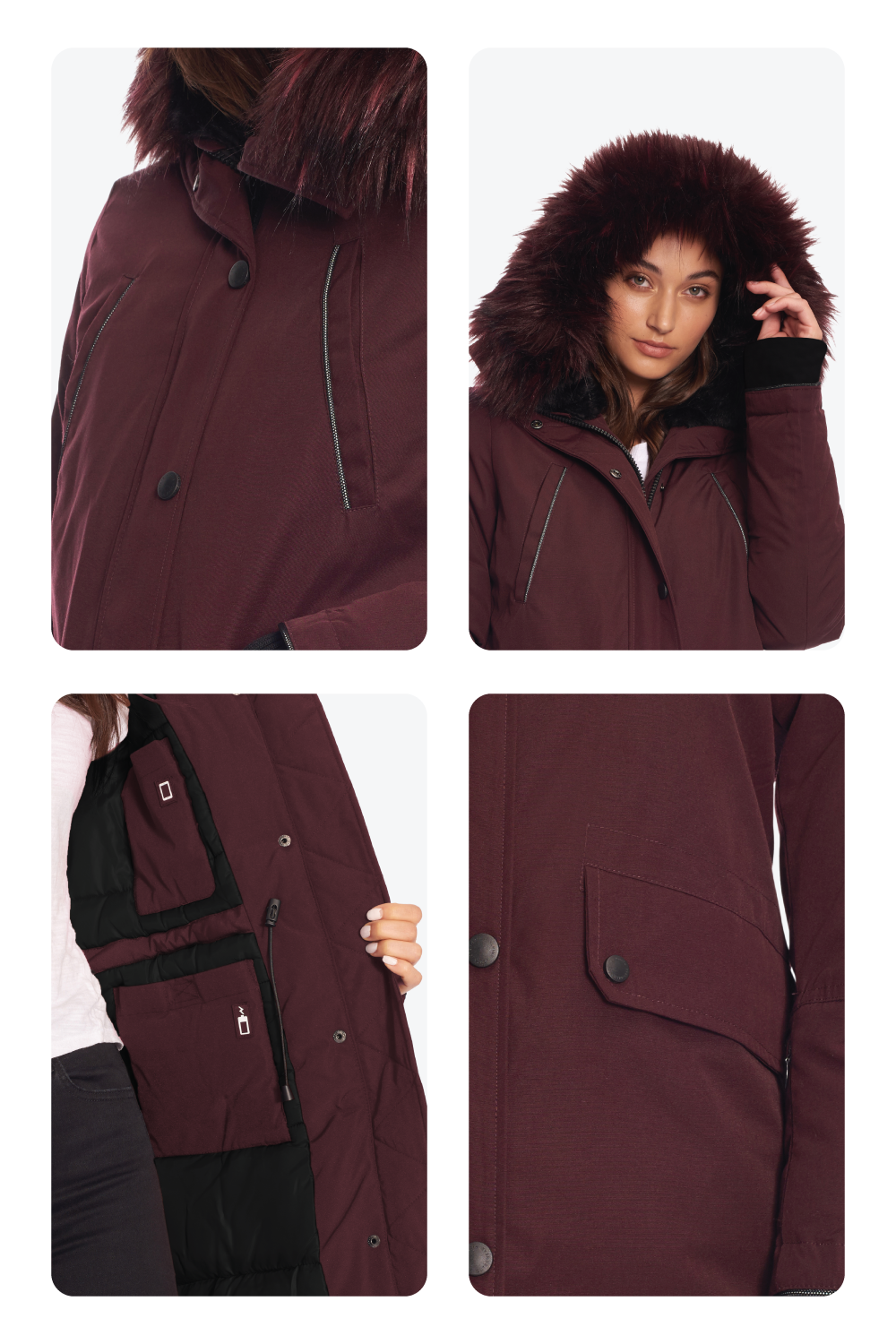LAURENTIAN | WOMEN'S VEGAN DOWN (RECYCLED) LONG PARKA, GRAPE LAURENTIAN | WOMEN'S VEGAN DOWN (RECYCLED) LONG PARKA, GRAPE